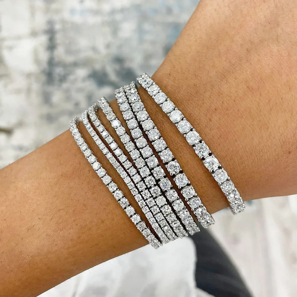Tennis Bracelet Zircon Crystal Charm Chain Men Women Couple Jewelry 2.5/3/4/5mm