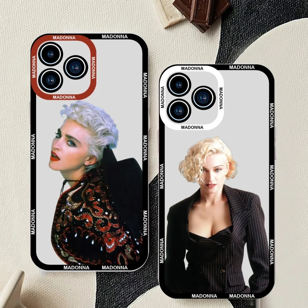Custodia Per Telefono Singer Madonna Ciccone Per Iphone 11 12 Mini 13 14 15Pro Max Custodia Trasparente