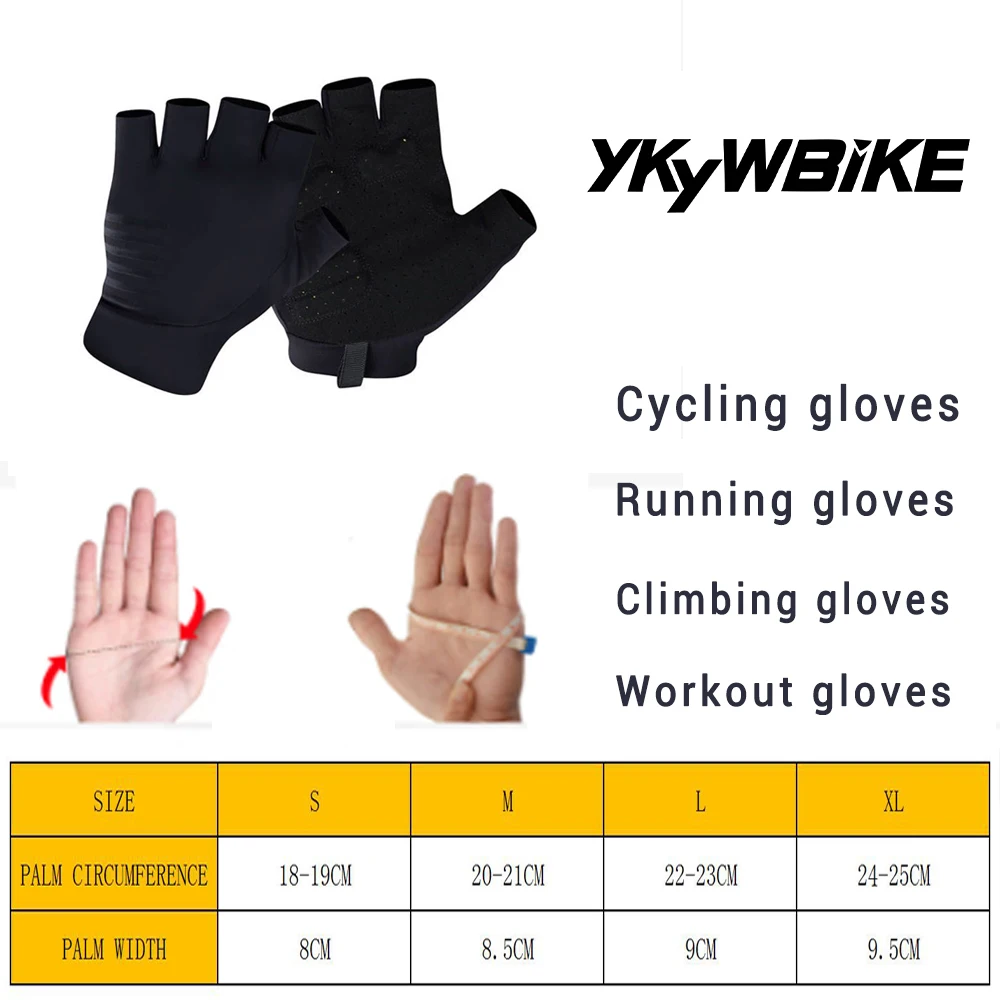 YKYWBIKE Cycling Gloves Half Finger Universal Summer Bicycle Gloves Shock-absorption Bike MTB Gloves Cycling Accessories 6