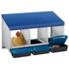Multi-Compartment Metal Chicken Nesting Box With Automatic Roll-Out Egg Collection