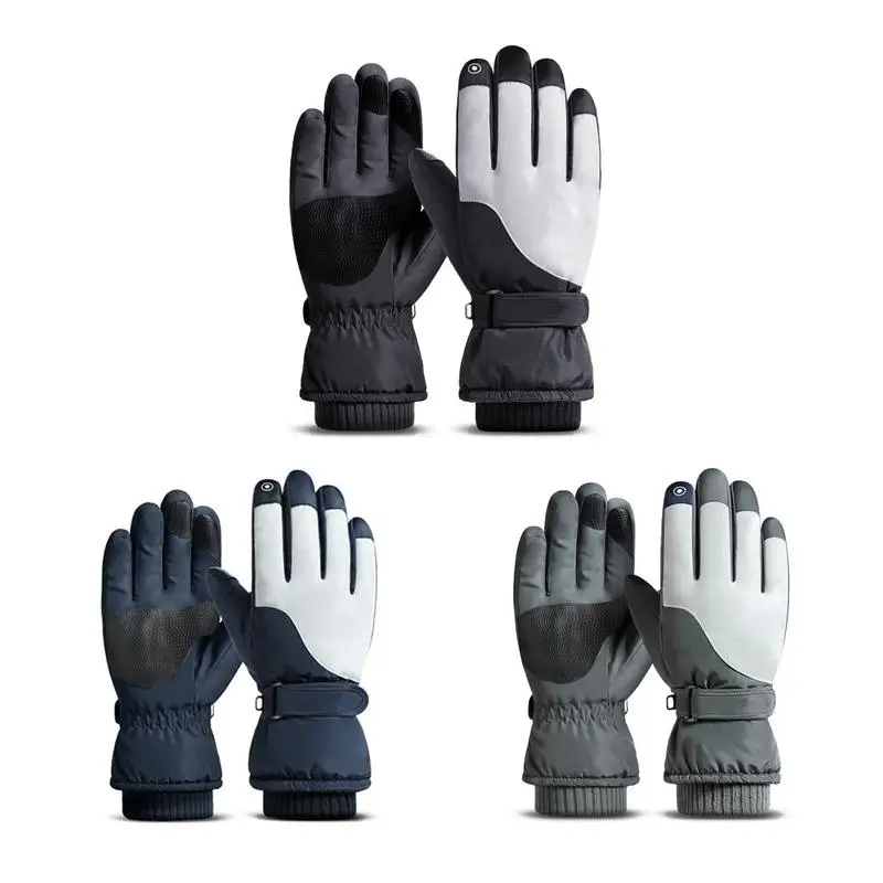 

Winter Gloves Thermal Thick Snow Gloves Windproof Waterproof Ski Gloves With Wrist Leashes For Men Women Cold Weather Gloves