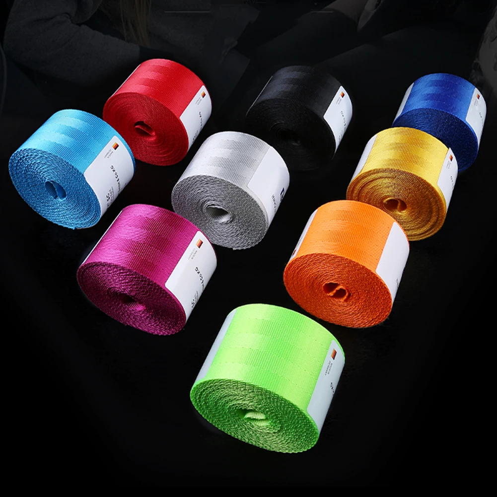 Car Seat Belt Accessory Seat Belt Webbing Seat Belts 3.6M/roll