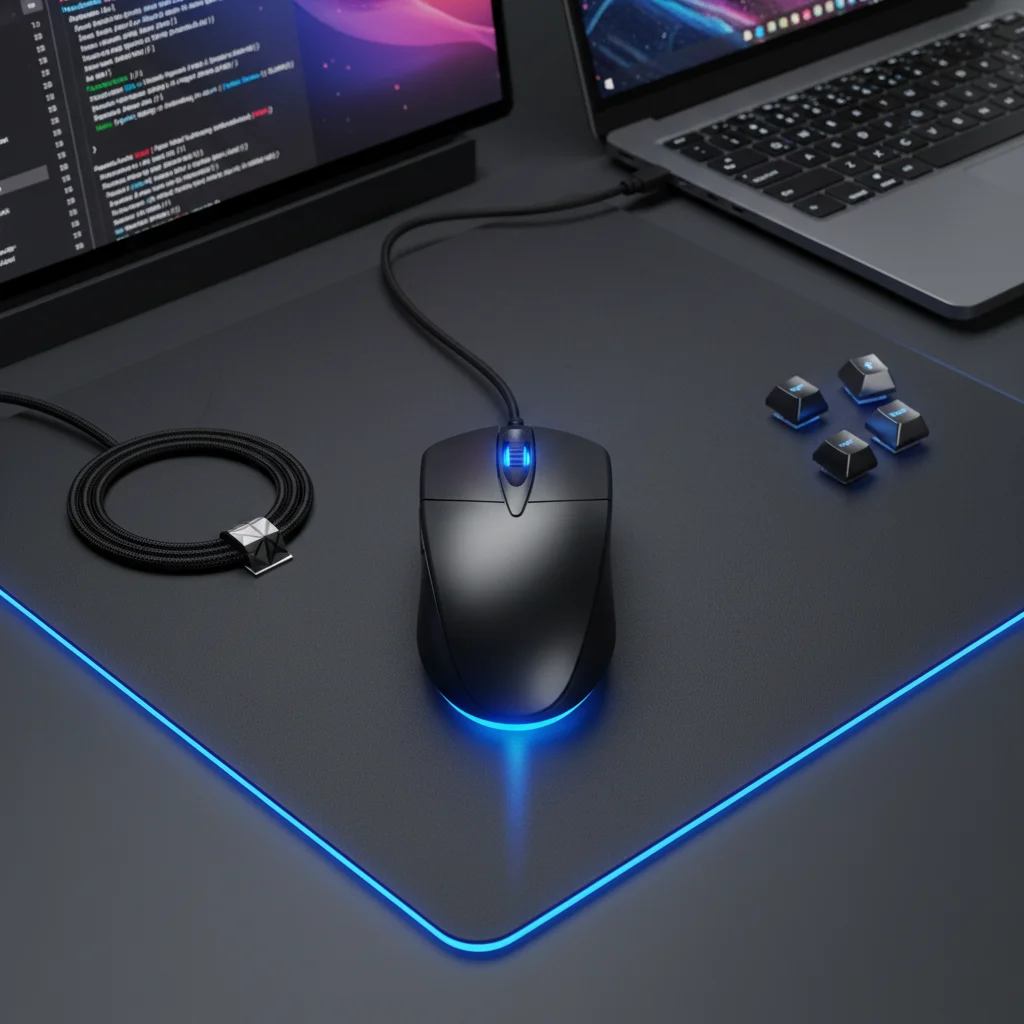 1.5M USB 광학 유선 마우스, 미끄럼 방지 롤러 인체 공학적 디자인 노트북 1000DPI 게임용 마우스 PC 데스크탑용 컴퓨터 액세서리