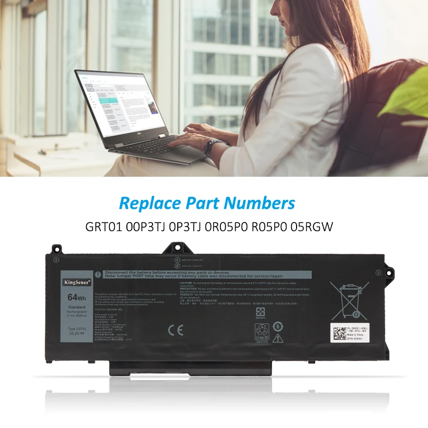 Dell GRT01 Originale Batteria 64Wh Per Latitude 14 (5421), 15 (5521 - Foto 5