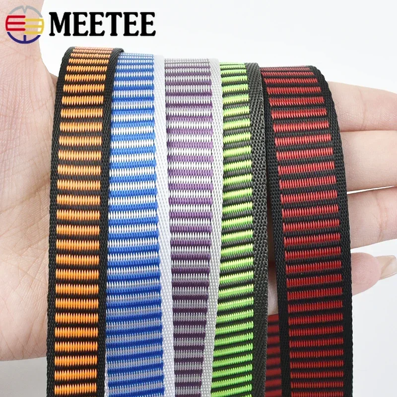 10 미터 15/20mm 나일론 반사 웨빙 스트랩 애완 동물 목걸이 안전 밴드 배낭 바이어스 바인딩 장식 브레이드 바느질 액세서리