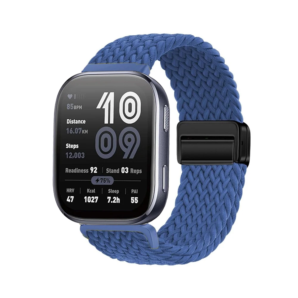 Braided Magnetic Bracelet Strap for Smartwatch – 20mm/22mm Adjustable Watch Band