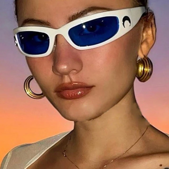 New Moon Rectangular Sunglasses for Women Man Vintage Outdoor Cycling Sports Sun Glasses UV400 Trend Female Riding Equipment 1