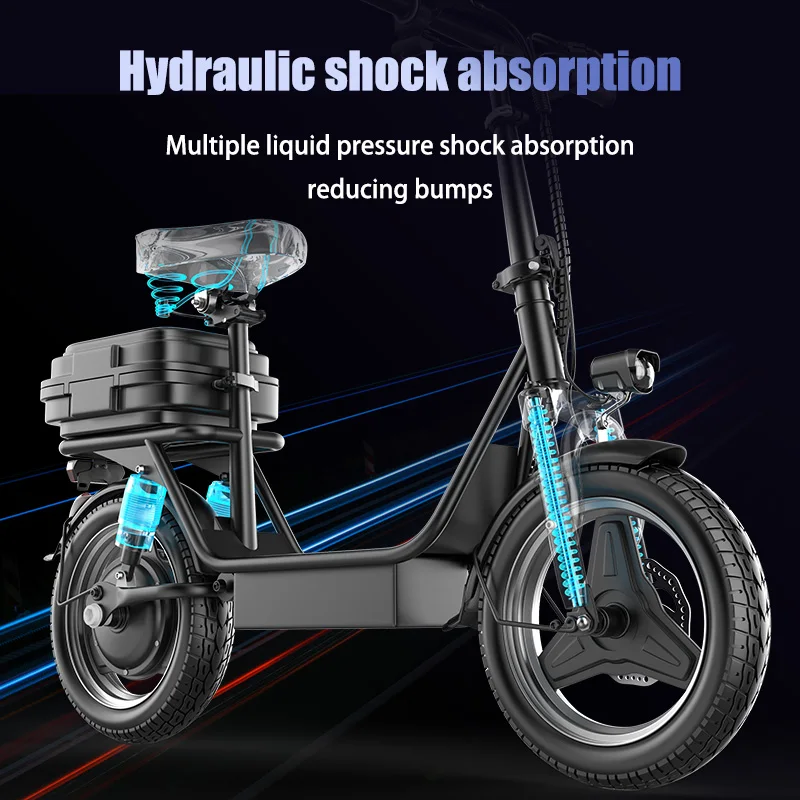 Folding Electric Scooter with Trunk 5