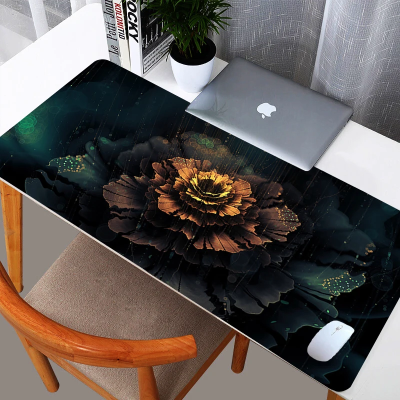 

PC Accessories Game Mousepad Anime HD Fractal Flowers Office Soft Table Mat 900x400 Laptop Gaming Big Mouse Pad Keyboard Carpet