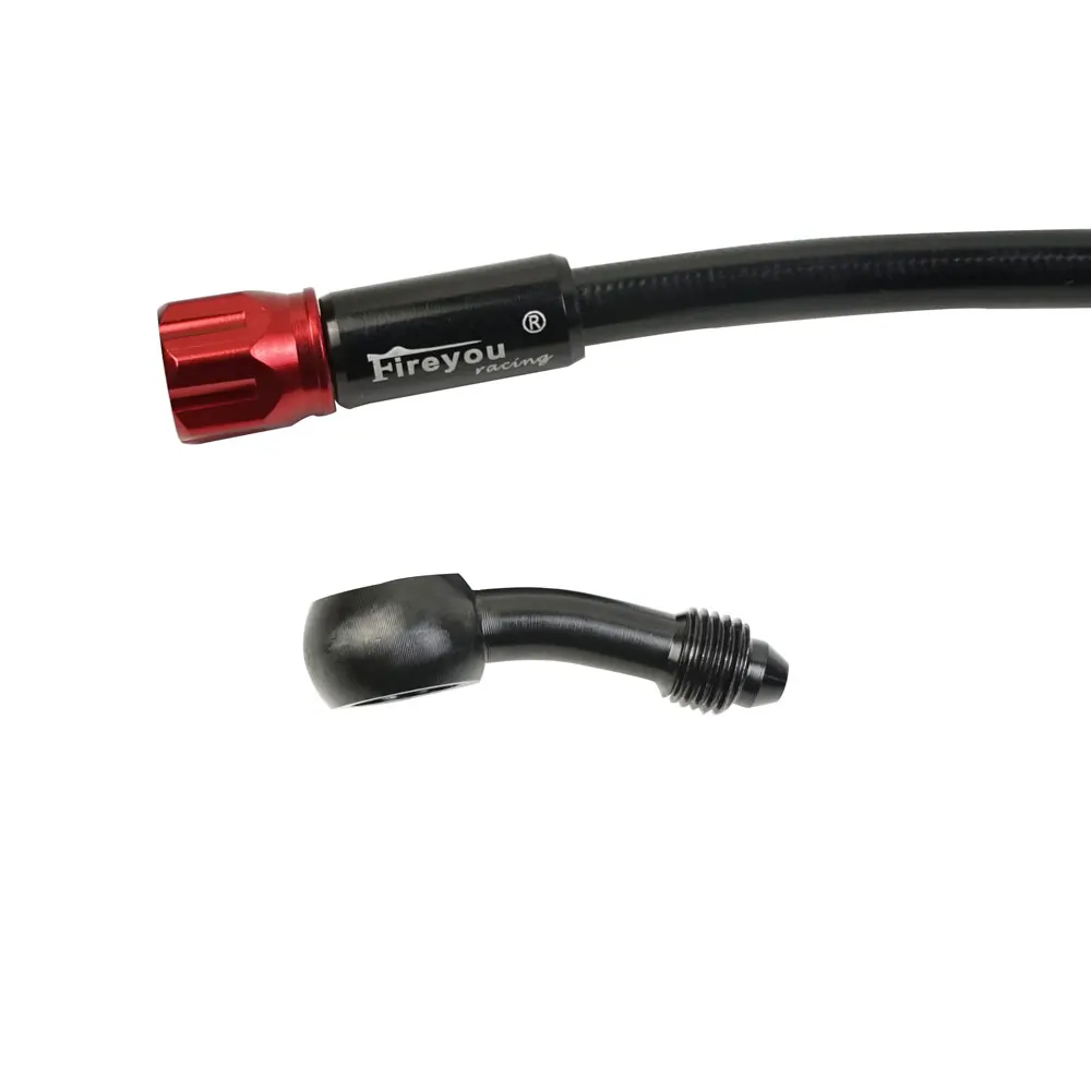Motorcycle Brake Hose AN3 Hydraulic Braided Brake Line With 360 Degree Rotatable banjo Fit M10 Fit For ATV Pit Dirt Street Racin