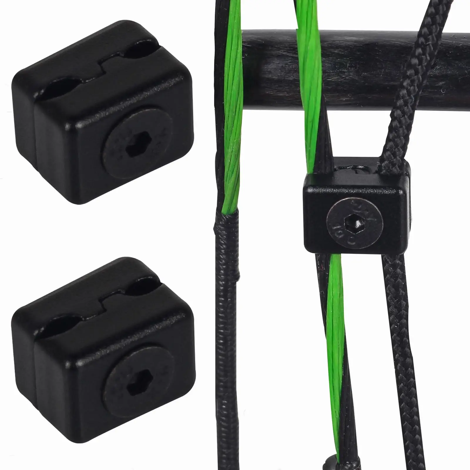 

Archery 2Pcs Drop Away Arrow Rest Cable Clamp Buckle - Fastener for Compound Bow to Secure Rest Cord to Downward Cable