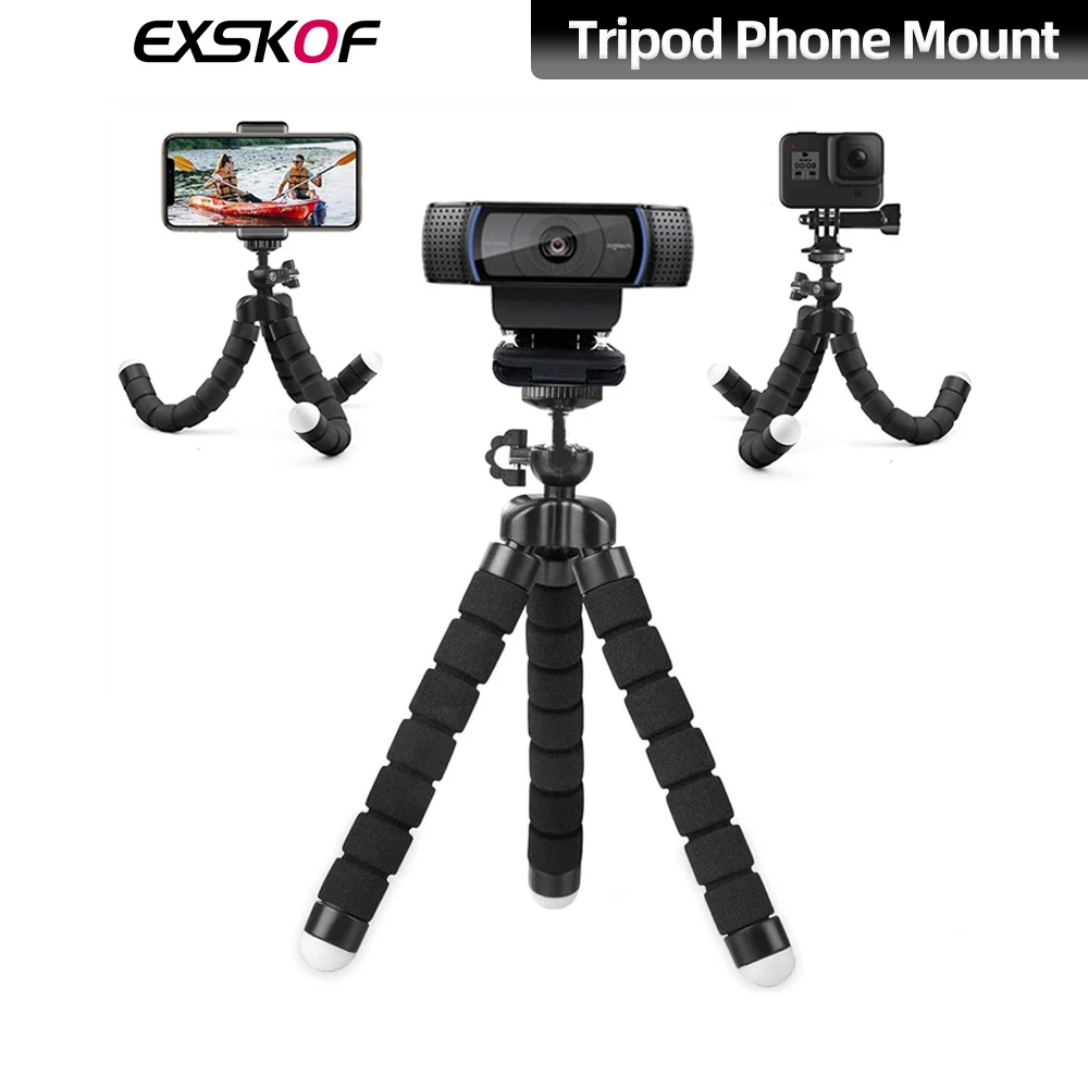 

Tripod Phone Mount SmartPhone Clamp Mobile Phone Camera Stand Holder Monopod Octopus Tripod For iPhone 15 14 Samsung Huawei VIVO