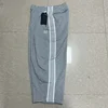 25SS Butterfly Embroidery AWGE Wide Leg Pants Men Women Grey Pure Cotton Oversized Striped Sweatpants 4