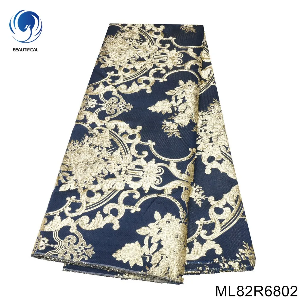 

2023 New Classic Goldss Vintage Embroidered Flowers Design Nigerian Swiss Cotton Lace Fabric Big Occasion Dress ML82R68