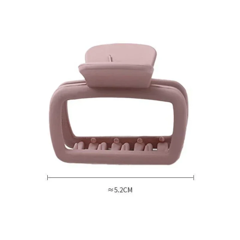 Piccole mollette per capelli da donna e ragazza, 5,2 cm, quadrate, alte, per coda di cavallo, fermaglio coreano semplice, opaco, antiscivolo, accessori per acconciature._voghion.com