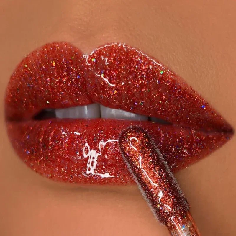 11ColorsWaterproofGlitterDiamondLipGlossLastingMoisturizing