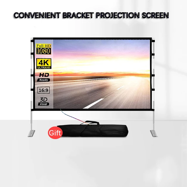 Pantalla Proyector 120 Pulgadas 4k Con Tripode Ultra Hd 16:9