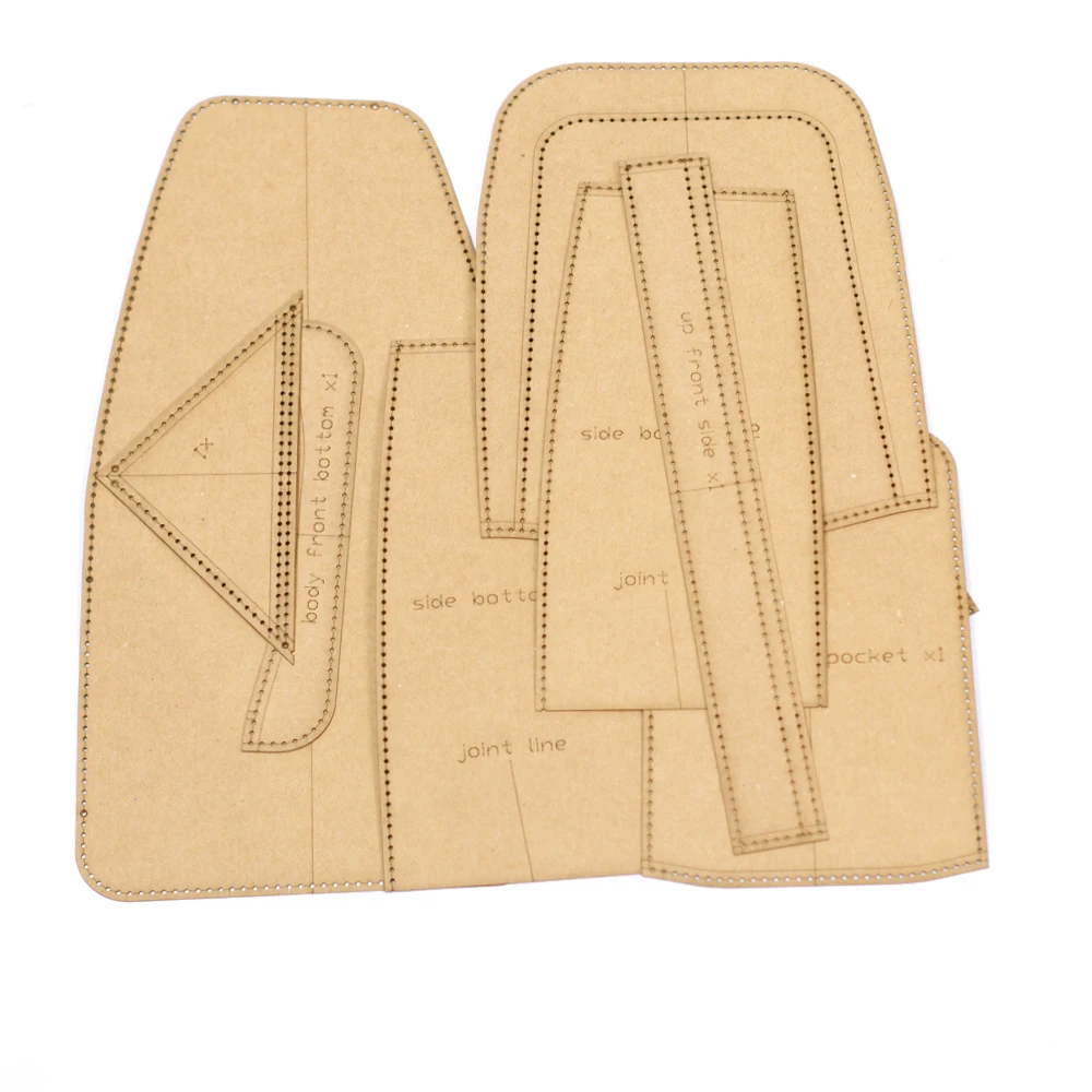 Leather Craft Template diy Leather kraft new chest bag die cutting kraft paper sewing pattern hollowed stencil english version leather craft template,sewing template