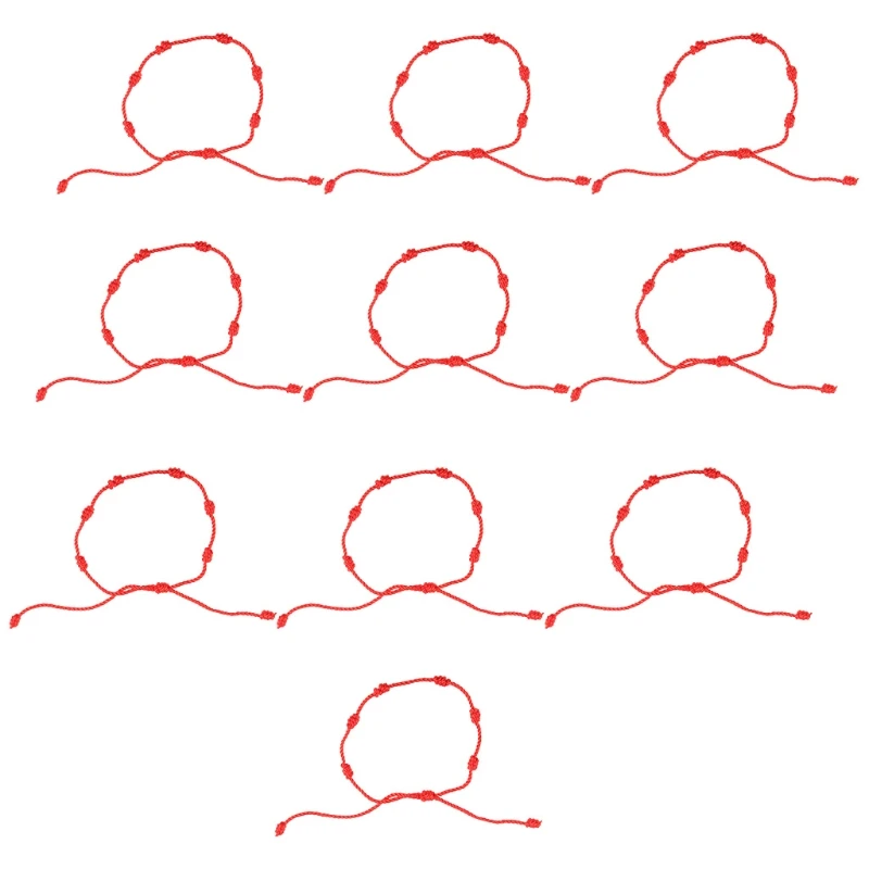 10 штук летние браслеты на веревочке красный браслет из красного шнура
