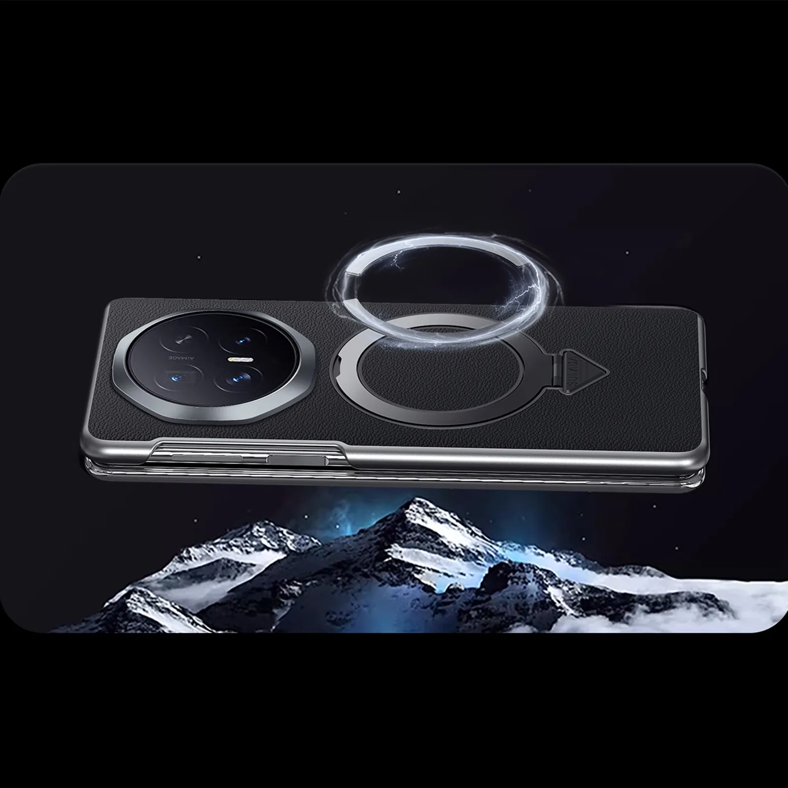 Honor Magic V6 Leather Magnetic Handle MagSafe Case with Hinge Protection by SULADA 15 Honor Magic V6 Leather Magnetic Handle MagSafe Case with Hinge Protection by SULADA 7