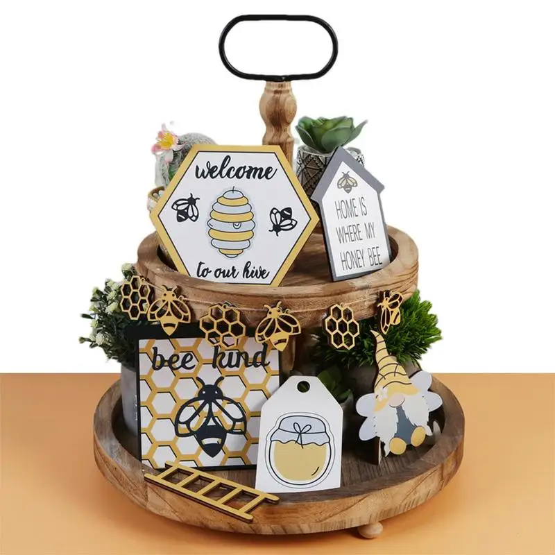 

Многоярусный поднос, декор для дня пчелы, многоярусный поднос, декор для меда, украшения для дня пчелы, для праздников и вечеринок украшения праздничные украшения