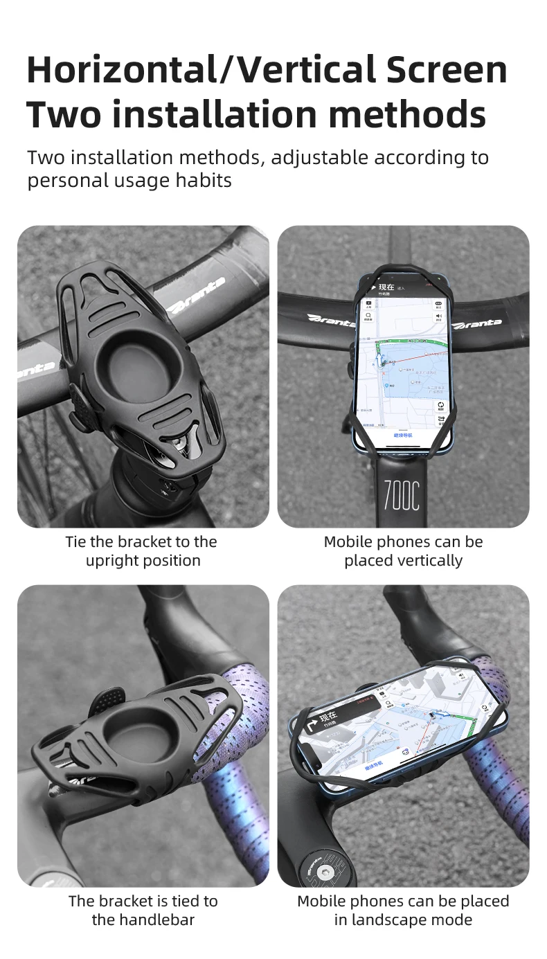 Universal Silikon Fahrrad Telefon Halter Fahrrad Motorrad Telefon Halterung Lenker Handy Klemme – Detail 6