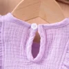 Summer Young Girls Vest Baby Solid Colour Small Fly Sleeve Top Casual Round Neck Breathable Sweet Three Colours To Choose From 5