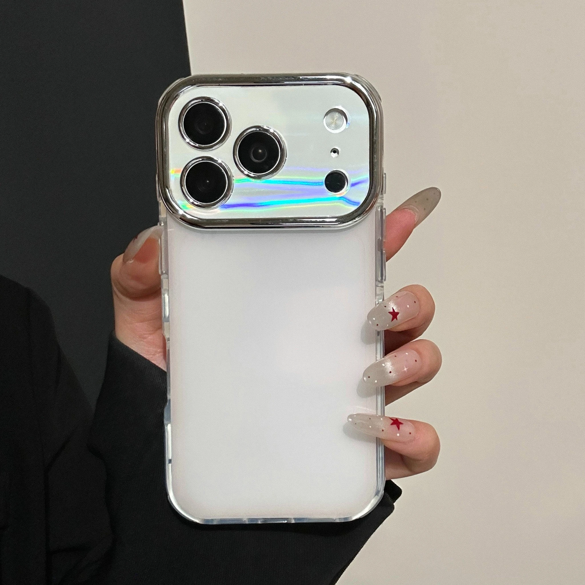 Fashion Glitter Candy Color Laser Phone Case with All-Inclusive Lens Soft Cover
