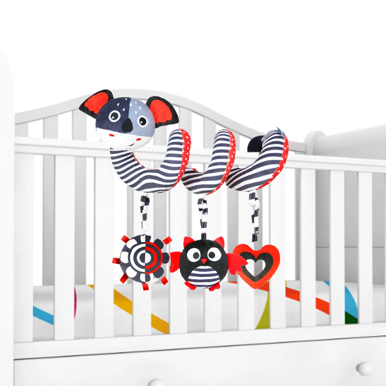 

Спиральная игрушка для детской кроватки, плюшевые игрушки на спирали, детская коляска/прогулочная коляска/Автокресло/Детская кроватка, игрушка для раннего развития