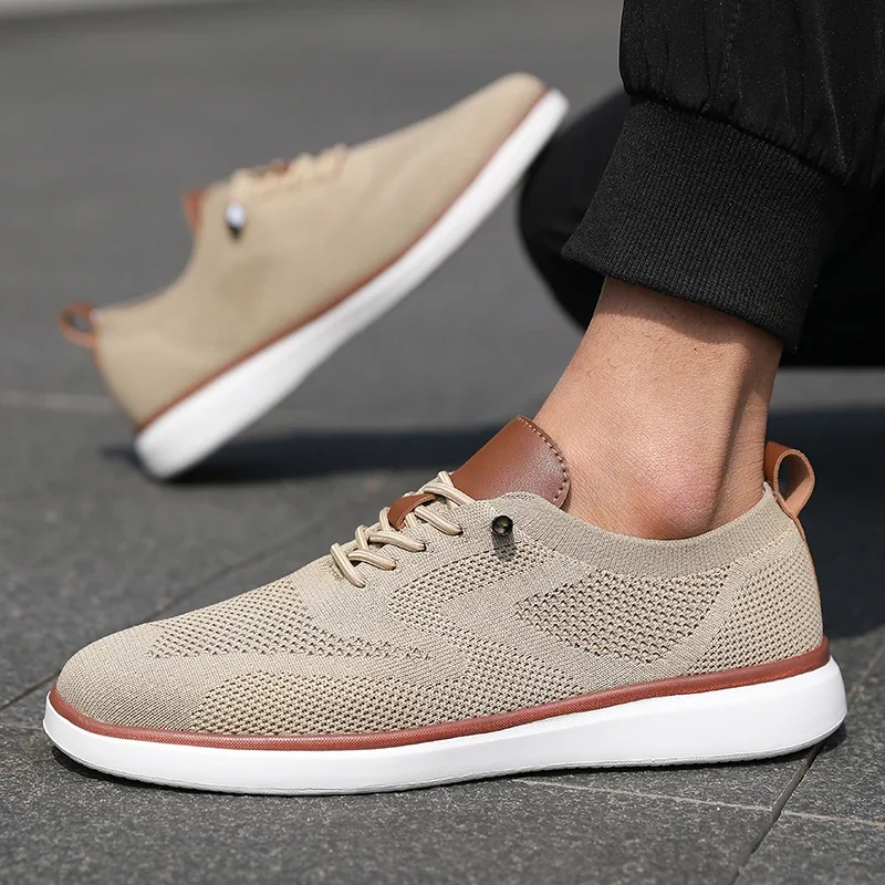 Spring Summer Men's Casual Sneakers Breathable Mesh Anti Slip Affordable Walking Shoes Comfortable Flat Bottomed Men Board Shoes