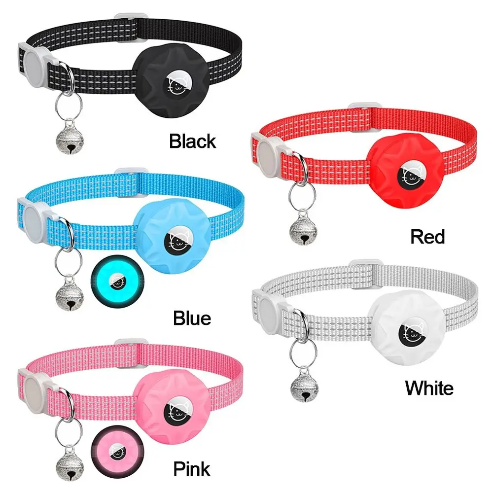 Pet Collar With GPS Anti-lost Collar Reflective Adjustable Pet GPS Trackers For Apple Airtags Holder Products 1 PC