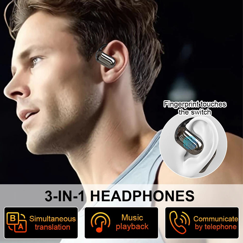 3-in-1 AI Translator Earbuds 140 Language Real-Time Translation Earphone Noise Cancelling Bluetooth Wireless Translating Headset