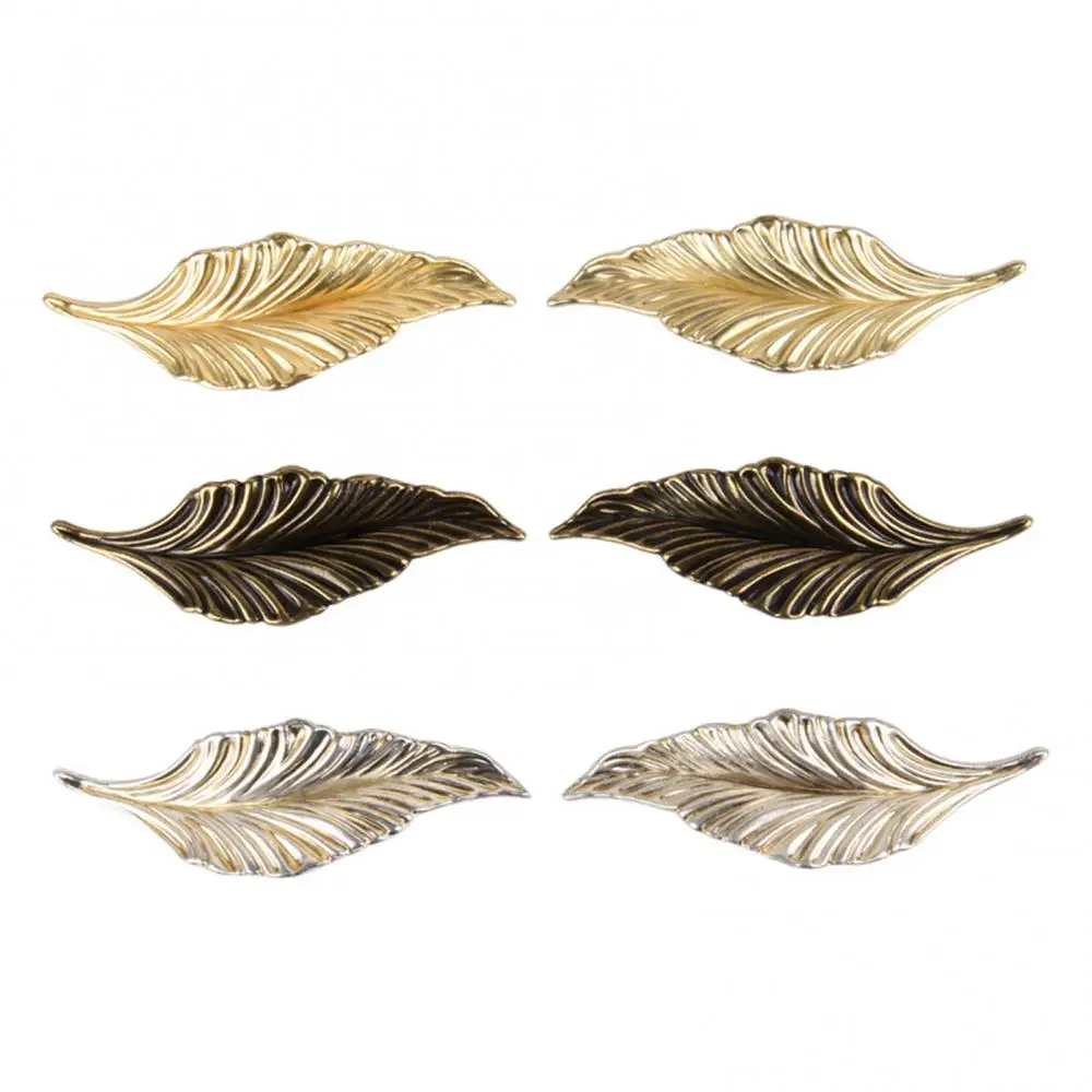 Aluminum Alloy Cabinet Knobs Handle Door Handles Drawer Pulls Cabinet Pull Knob Leaf Door Wardrobe Furniture