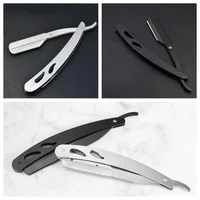 1/2/3 Rasoirs professionnels manuels pliants en acier inoxydable pour hommes, pour la coupe de la barbe 1