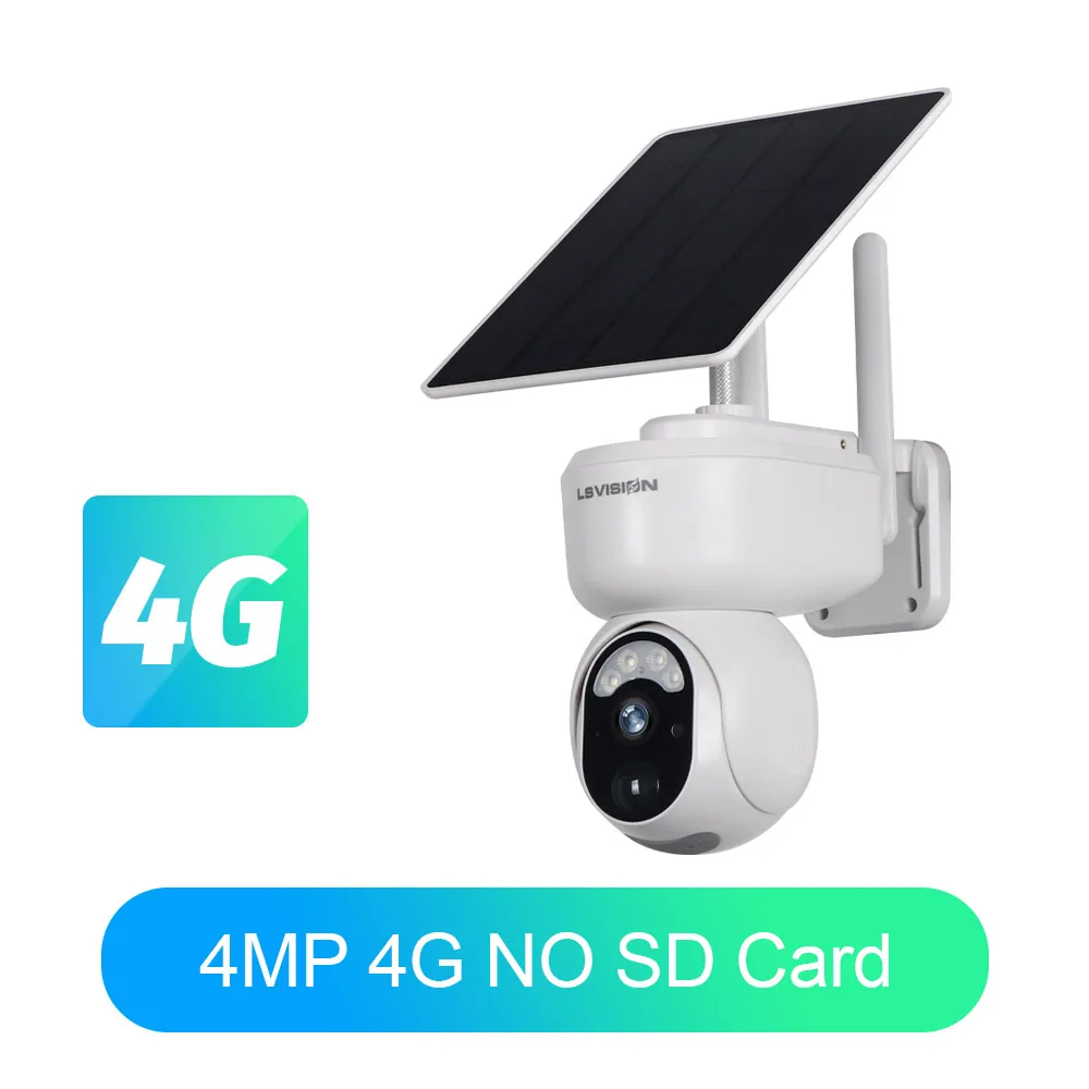 LS VISION 2K 4G Sim كاميرا مراقبة بالطاقة الشمسية...
