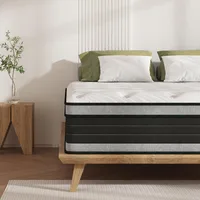 Queen Size Mattress, 14 Inch Hybrid Pillow Top Mattresses in a Box, Medium Firm Mattress for Back Pain, Fiberglass Free 1