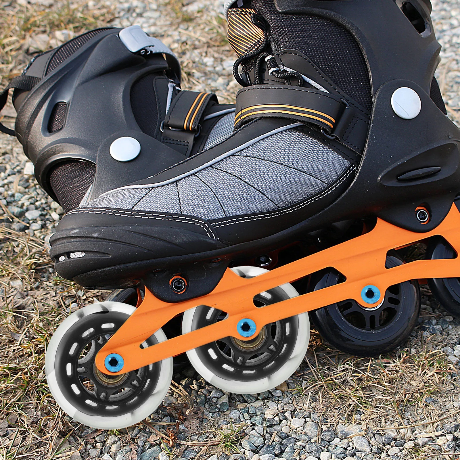 8 Pcs 블루 스케이트 휠 나사 롤러 스케이트 액슬 베어링 하드웨어 인라인 스케이트 부품 스케이트 보드 액세서리 베어링 나사