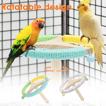 Rotary Tabletop Bird Stand & Training Toy 1