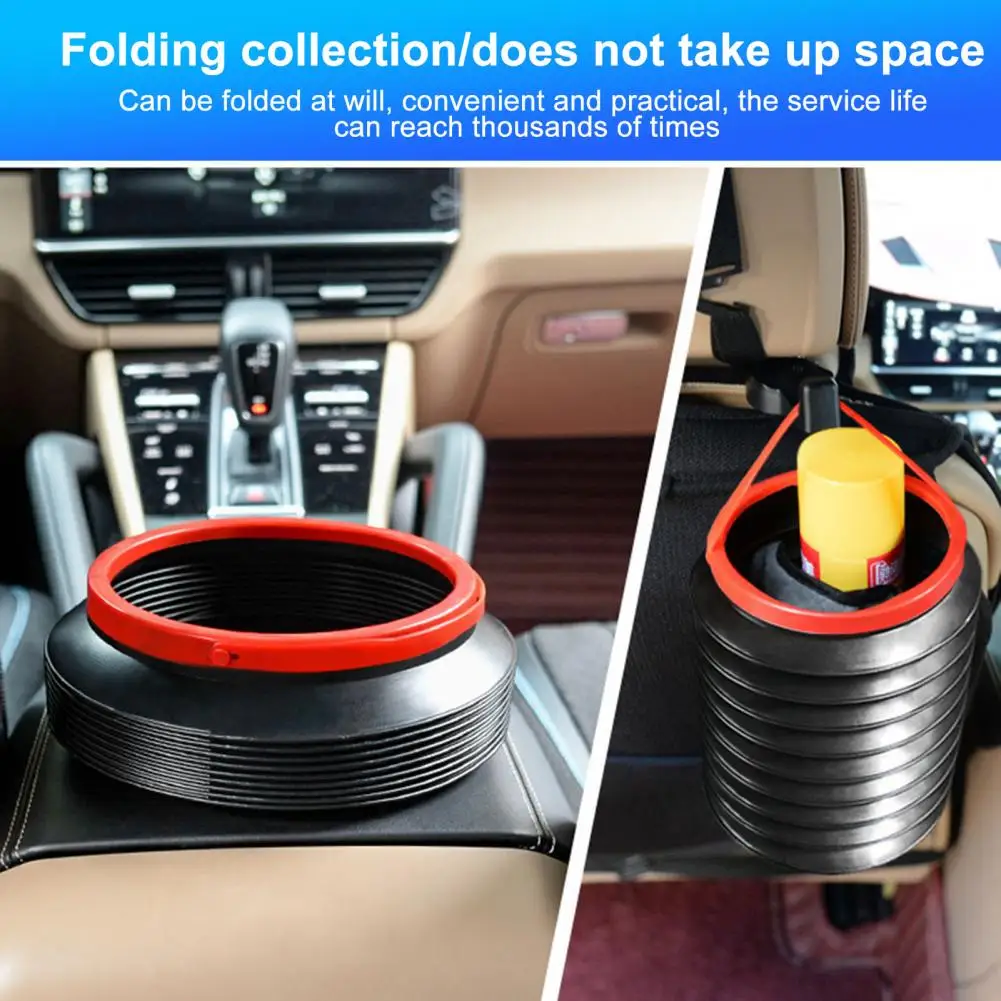 

4L Folding Car Trash Bin Organizer Waterproof Multifunctional Design Car Trash Can for Clean Tidy Interior