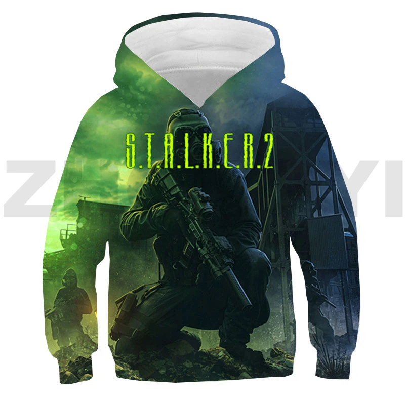 Shooting War Game Boy S.T.A.L.K.E.R. 2 Cuore Di 3D Felpa Con Cappuccio Stalker 2 Fashion Felpa Con Cappuccio Adolescenti Casual Anime Kids Plus Size M