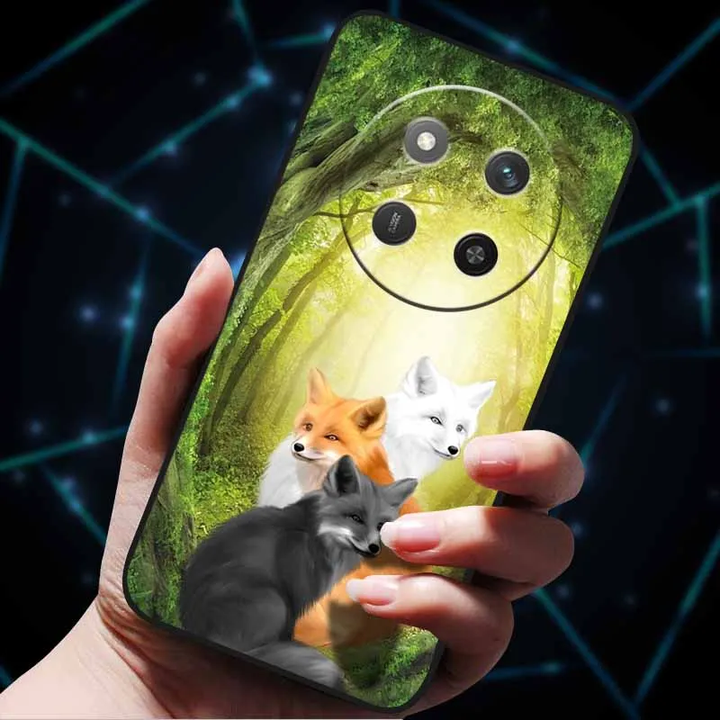 Cat Print Soft TPU Silicone Phone Cover - Lovely Painted Design