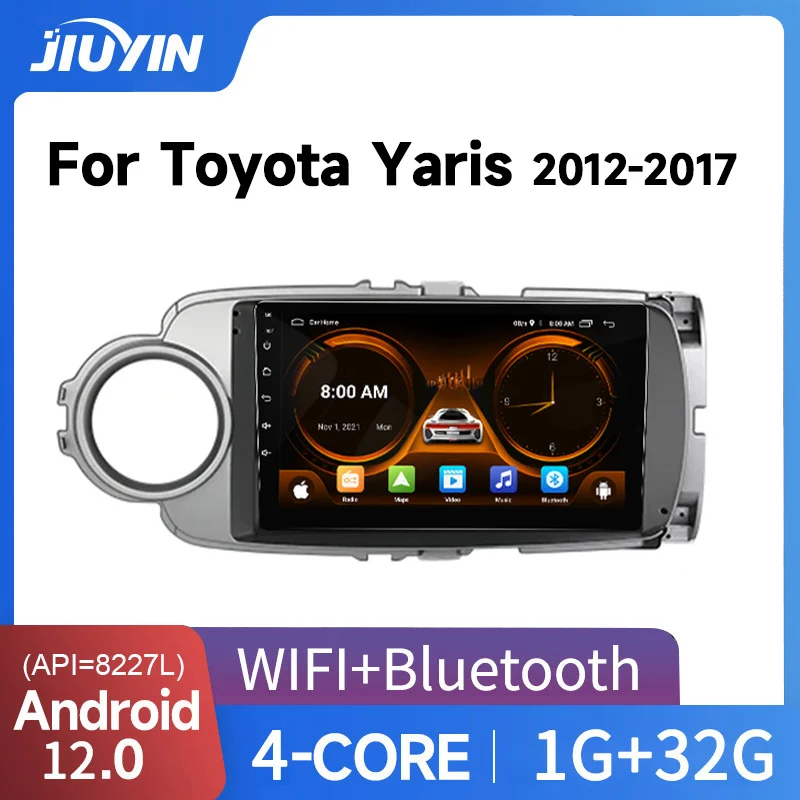 

JIUYIN AI Voice 2 din Android Auto Radio For Toyota Yaris 2012 2013 20014-2017 Carplay Car Multimedia GPS 2din autoradio