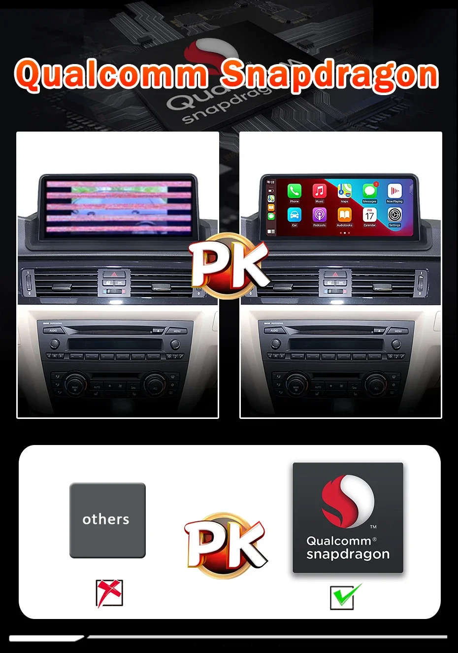 Carplay Android 13 Qualcomm Snapdragon Auto Auto Radio Für BMW 3er E90 E91 E92 E93 2005-2012 autoradio Multimedia-player GPS – Detail 10
