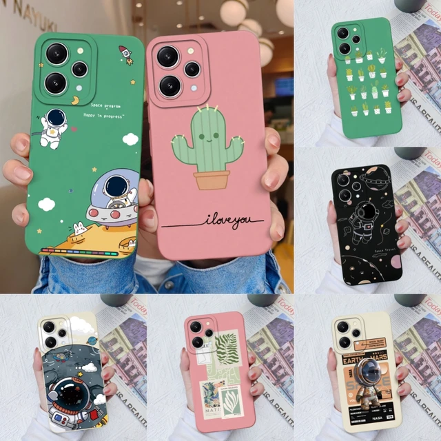 Xiaomi Redmi Note 12 4G Global Phone Casing Cute Astronaut Cactus