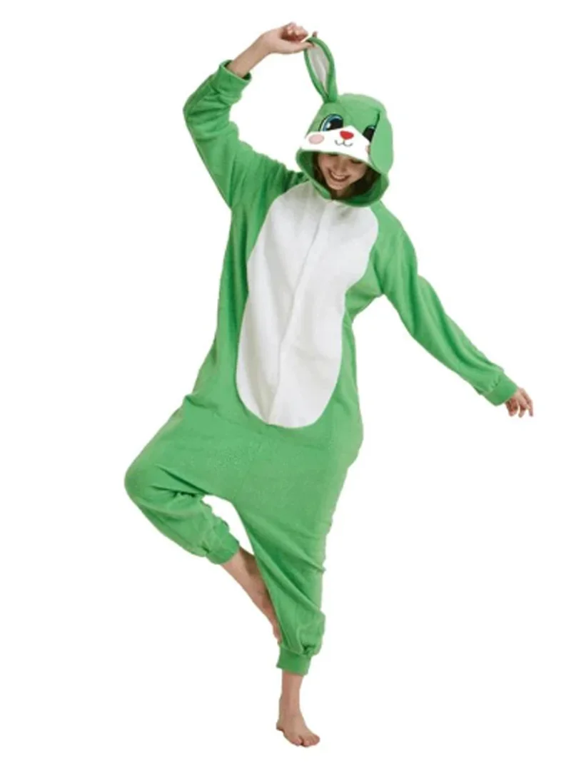 Lovely Party Pajamas Unisex Warm Sleepwear Adult Cosplay Rabbit Kigurumi Costume Homewear