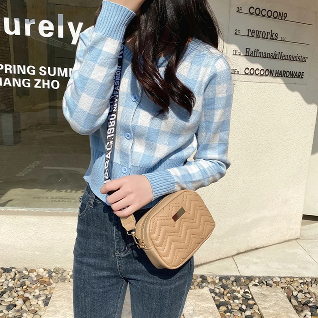 2024 Messenger Bag for Women Trend Lingge Embroidery Camera Female Shoulder Bag Fashion Ladies Crossbody Bags Bags for Women 2