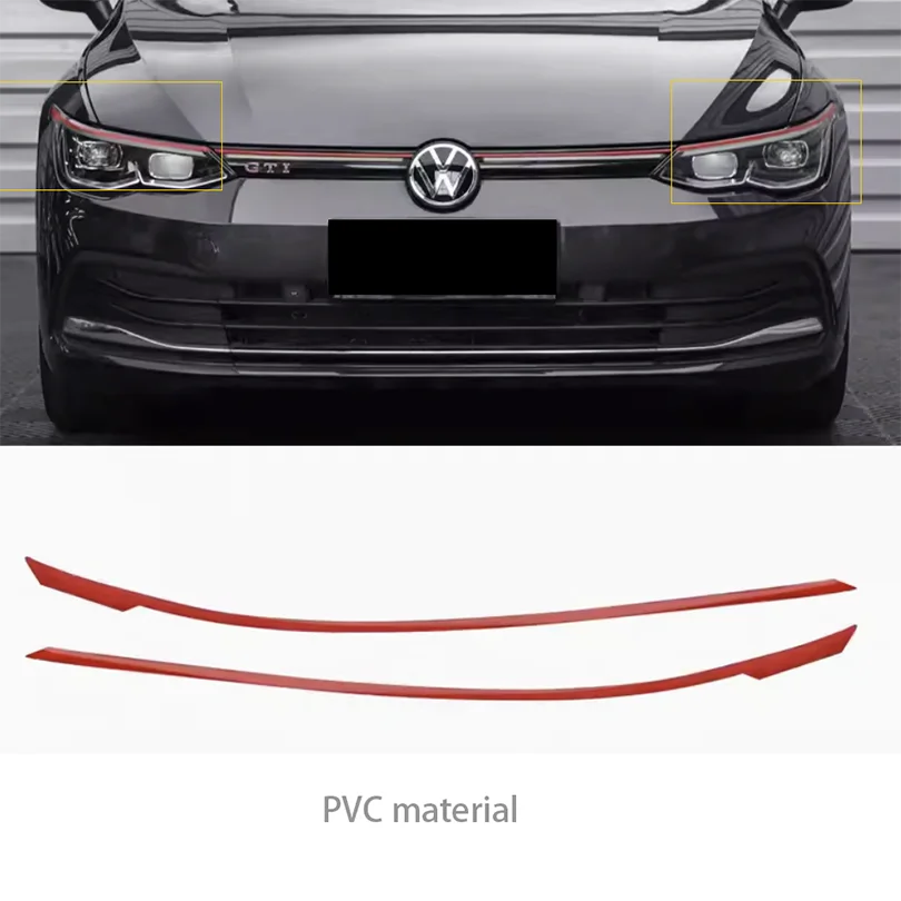 Copriobiettivo Faro Per Golf 8 R-Line GTI 2021-2023 - Trasparente, In Plastica PC