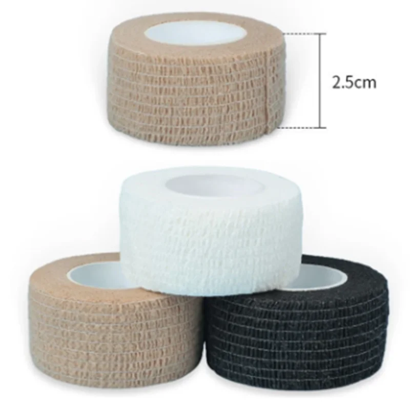 6pcs Self-Adhering Bandage Fixing Bandage Animal Hand Tearing Waterproof Elastic Pets 2.5 cm X 4.5 M