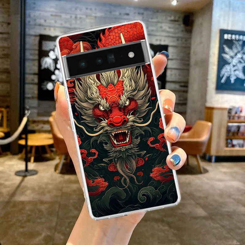 Cartoon Dragon Series Soft Clear TPU Transparent Phone Case