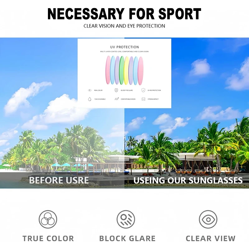 Children's Cycling Sunglasses TR90 UV Resistant Polarized Sports for Kids 5-13